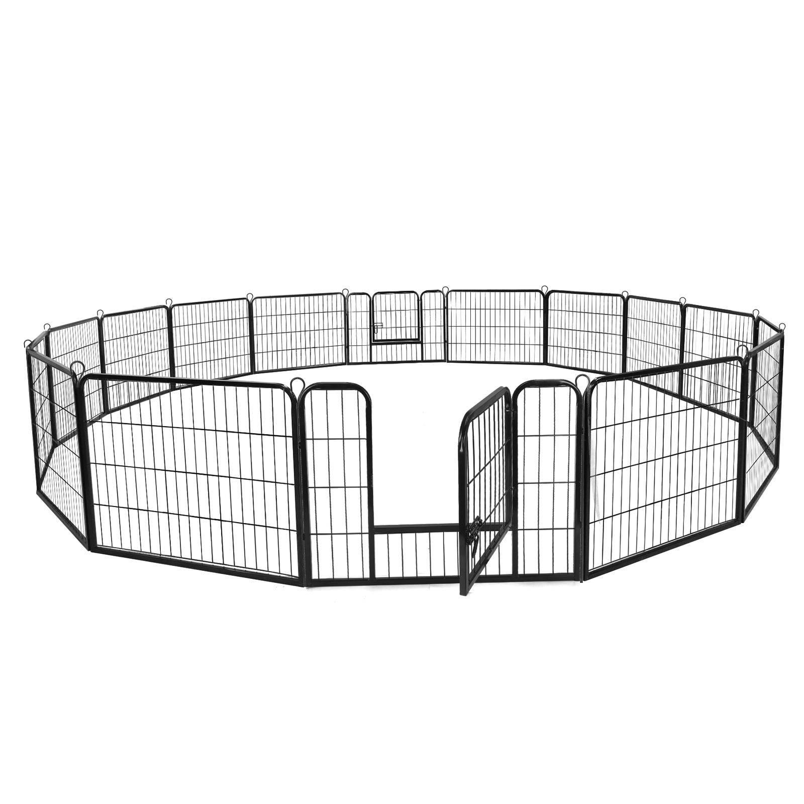 16 Panels Dog Pen Pet Playpen Kennel Fence Puppy Exercise Barrier Outdoor Indoor