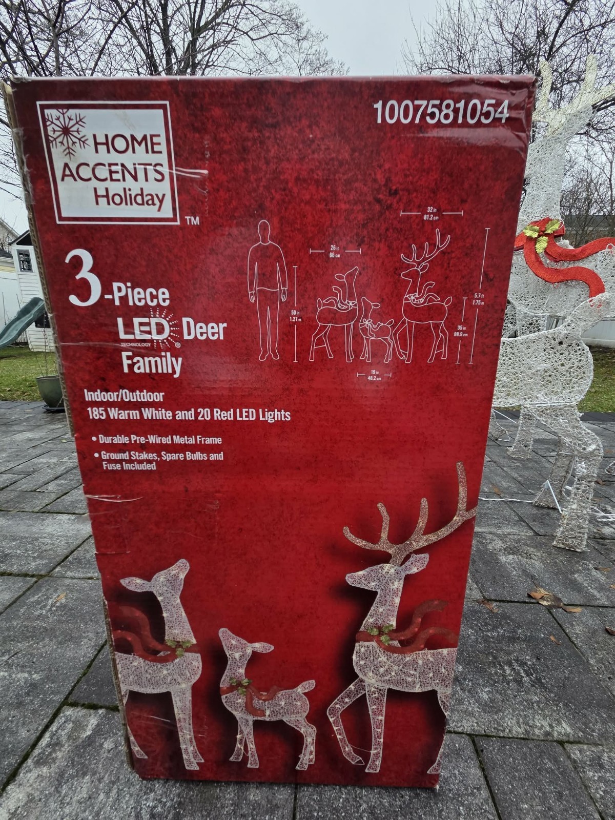 3pc LED Lighted Christmas Deer Family