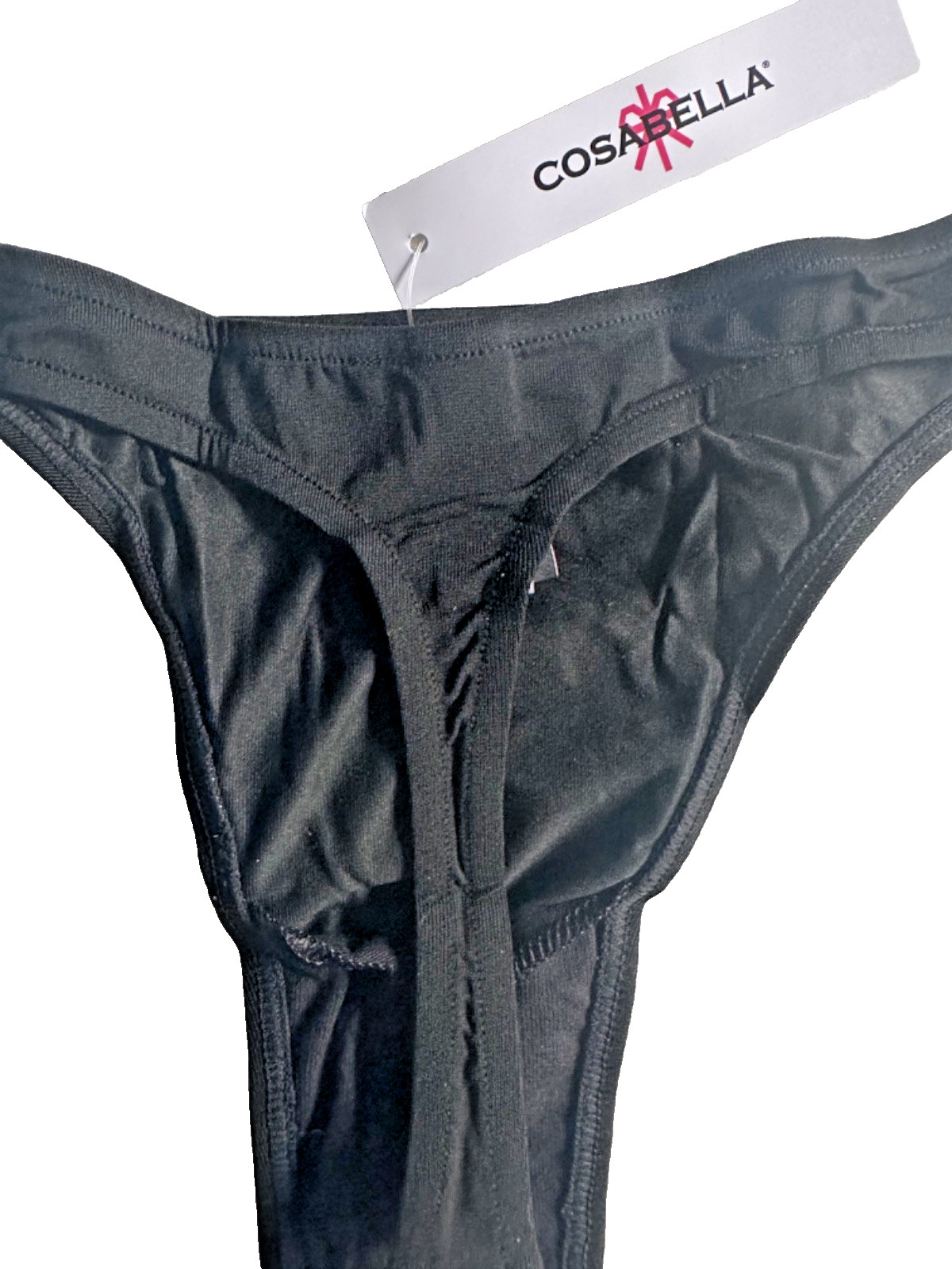 Cosabella Papillon Women's Microfiber Thong Black S/M Italian Discontinued NWT