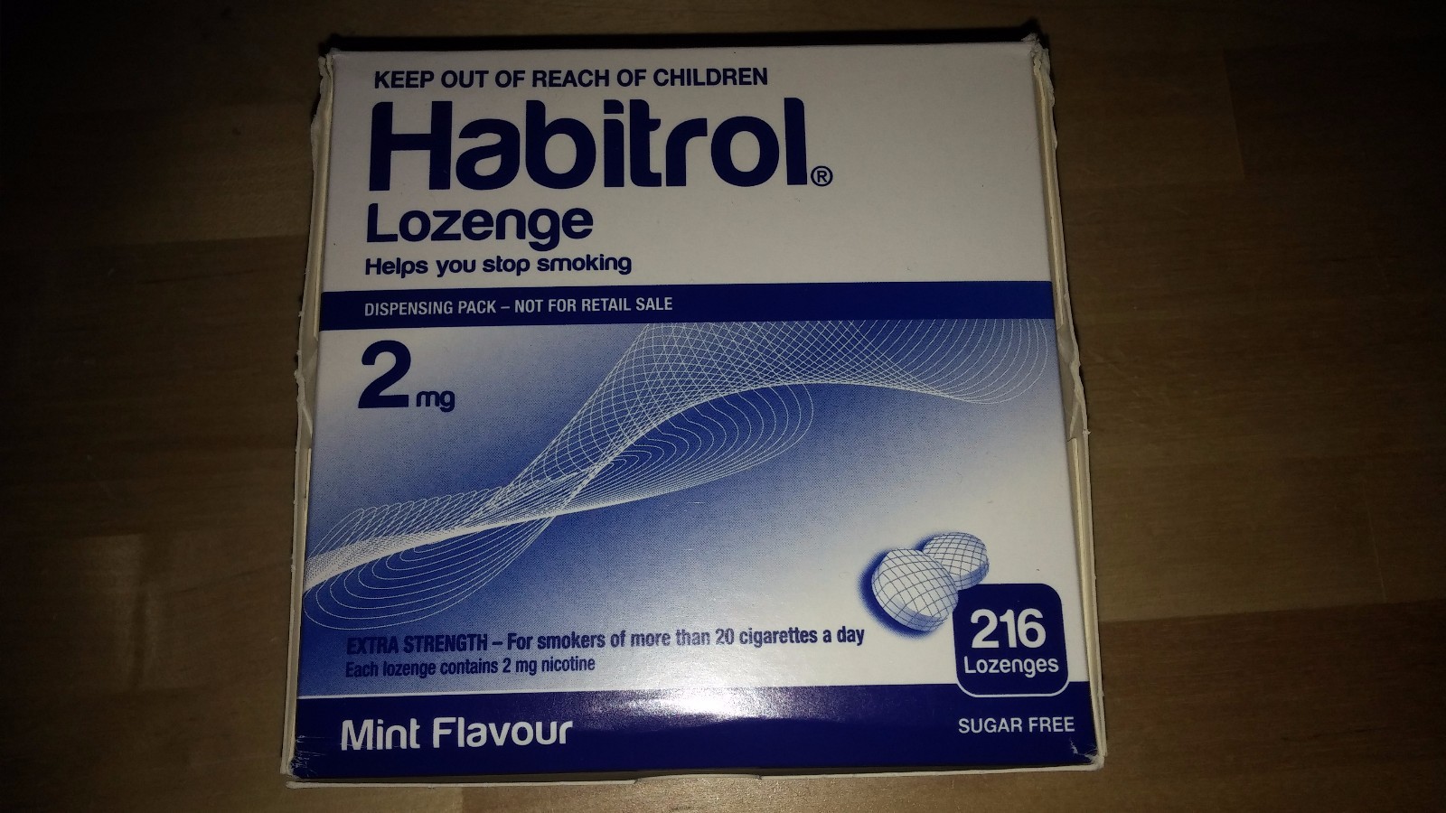 Habitrol Nicotine Lozenge 2mg Mint Flavor 3 boxes 648 Pieces Sugar Free FRESH