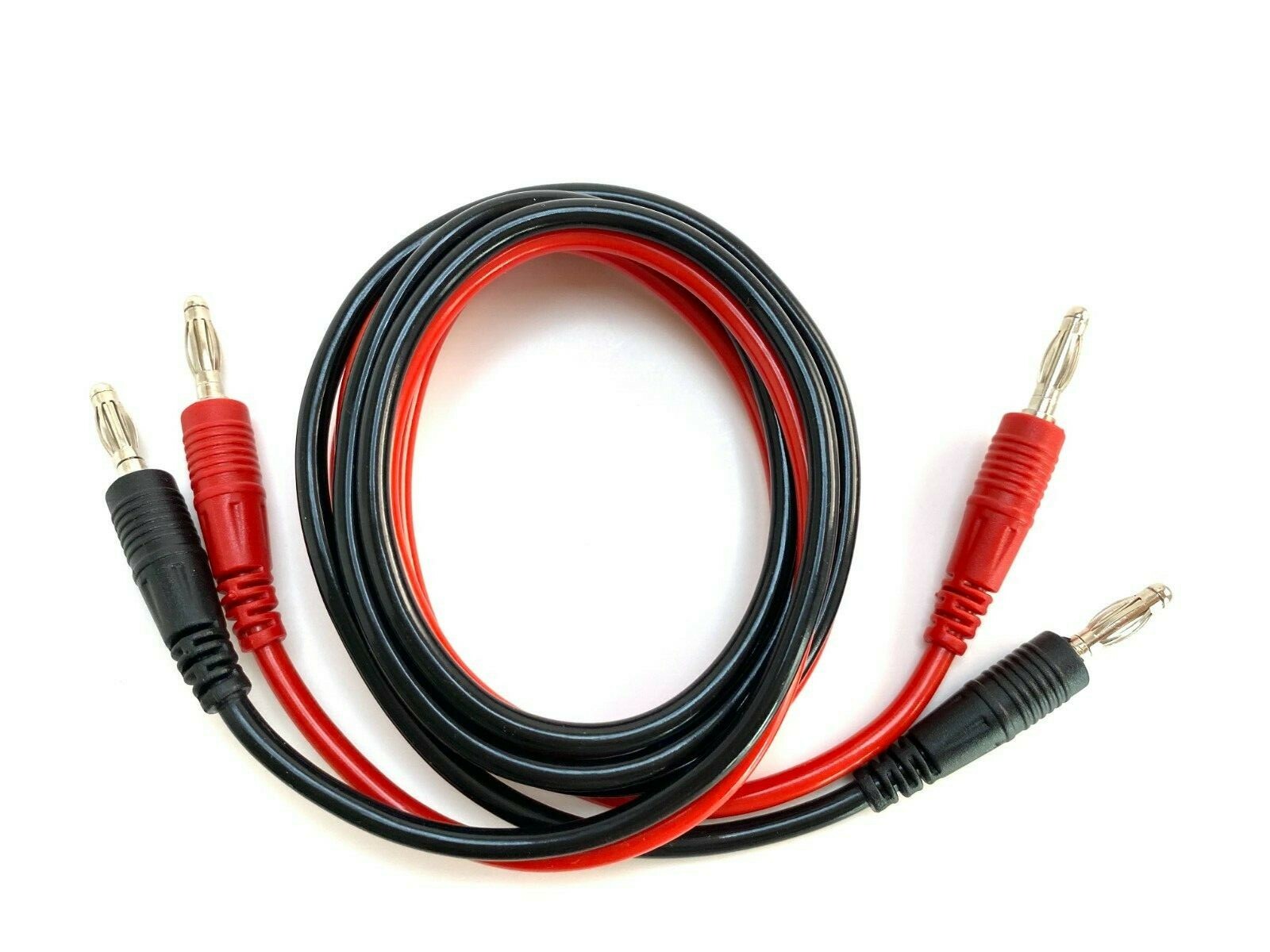 2 PCS straight Banana Plug Male to Male Test Lead Wire Cable Set 1M (3.2 feet)