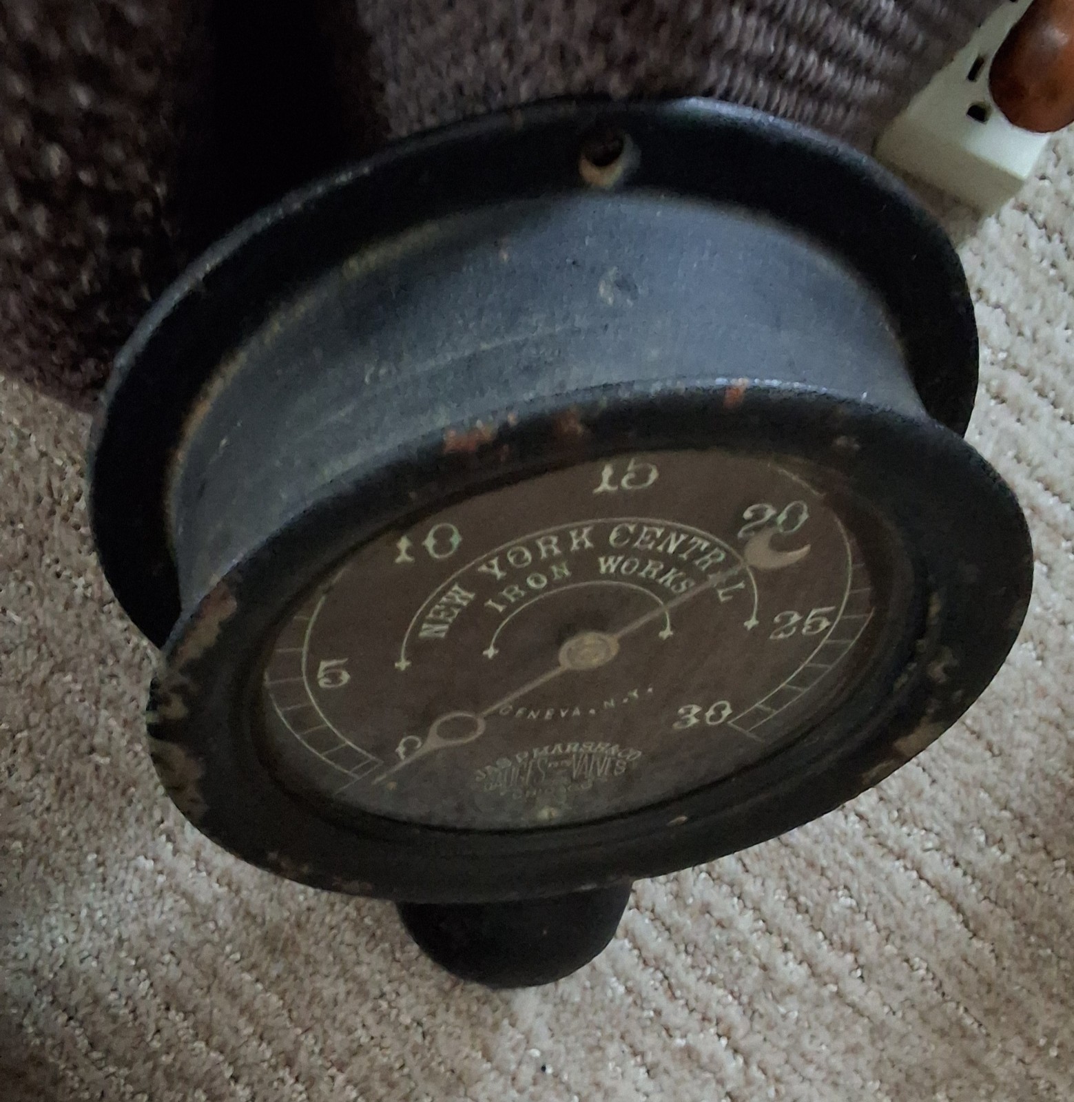 Antique Jas P Marsh Pressure Gauge- Chicago