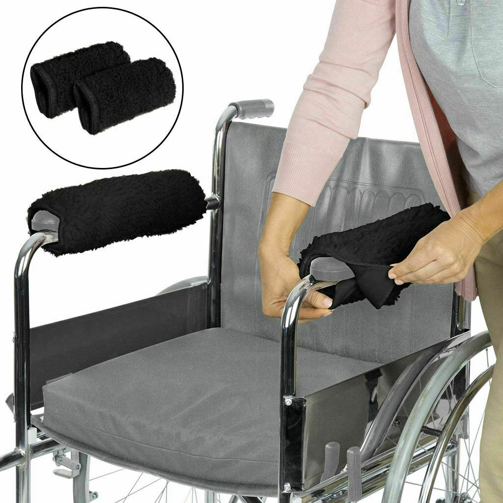 2Pc Wheelchair Armrest Pads Arm Rest Cover Office Chair Arm Pads Soft Winter US