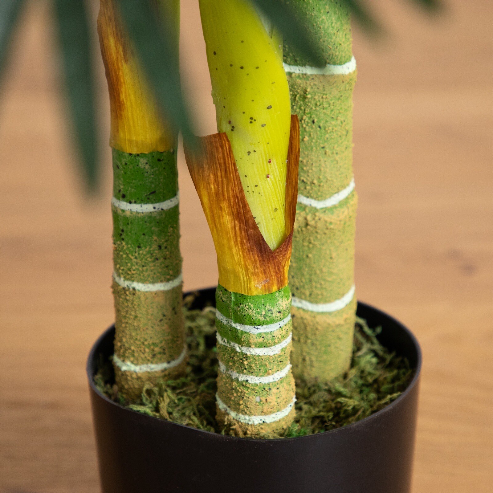 6.5' Double Trunk Golden Cane Artificial Palm Tree Home Decor.