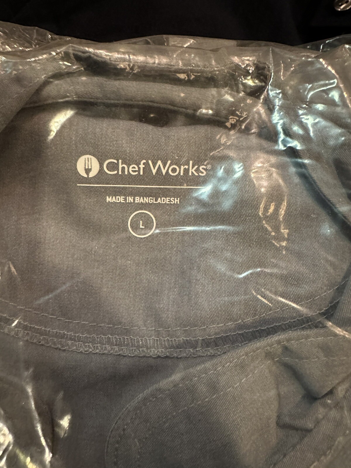 Chef Work Bistro Coat Gray Size Large New