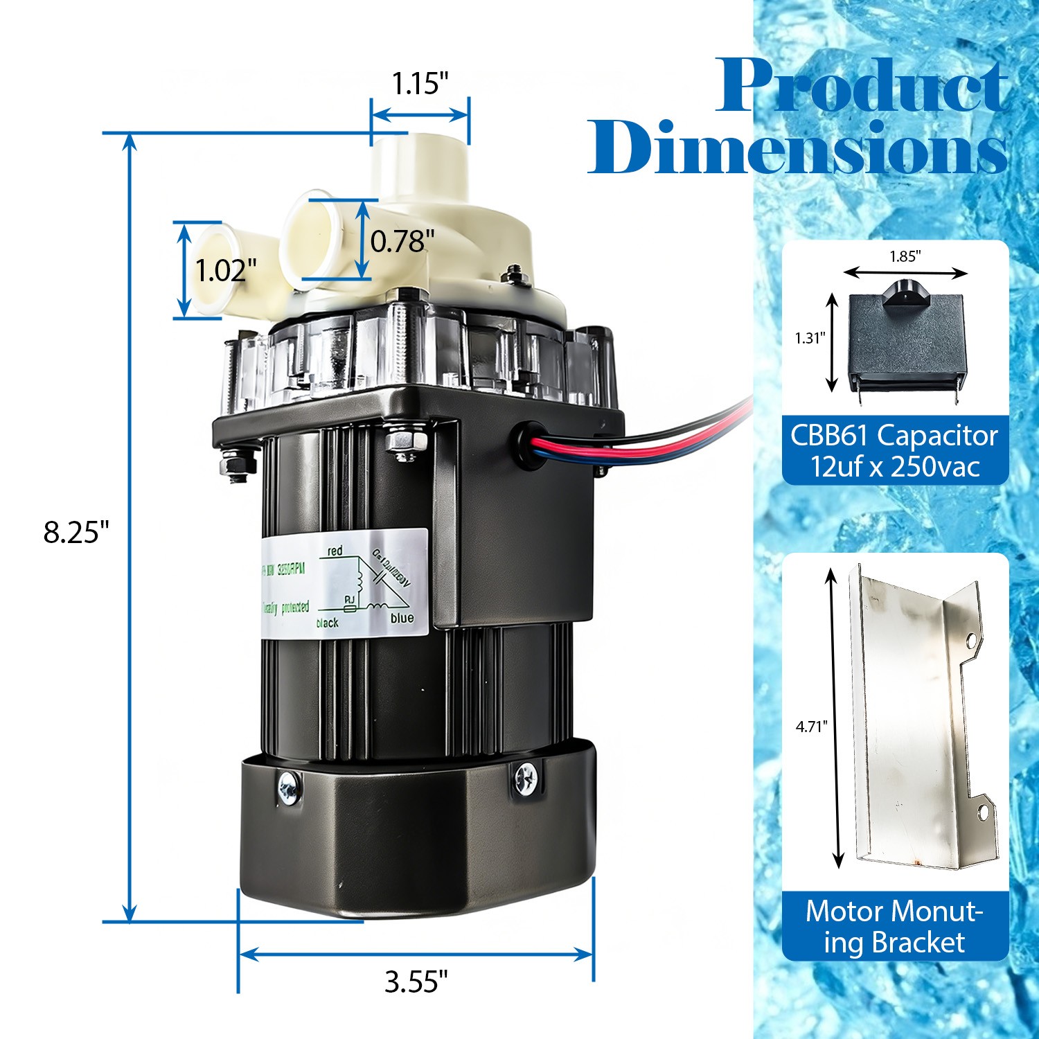 For Hoshizaki Pump Motor Assembly S-0731
