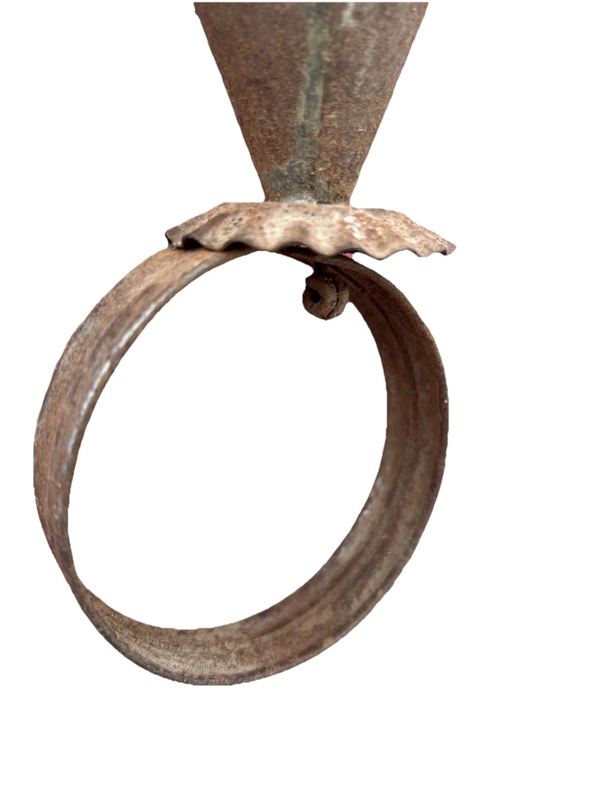 ANTIQUE HAND FORGED EARLY AMERICAN COLONIAL STYLE 6 ARM TIN CHANDELIER