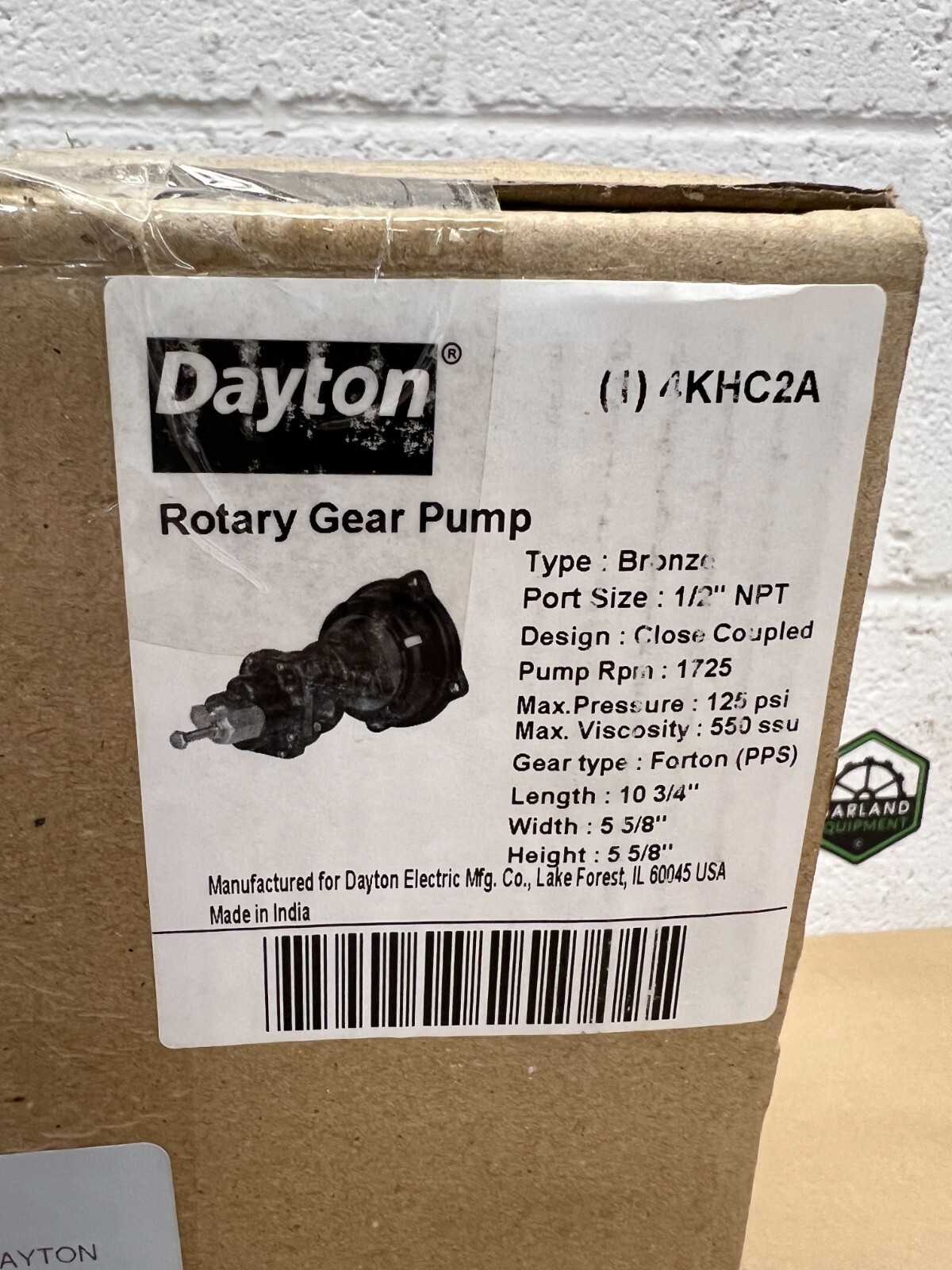 Dayton 4KHC2A 1/2” NPT Bronze Rotary Gear Pump