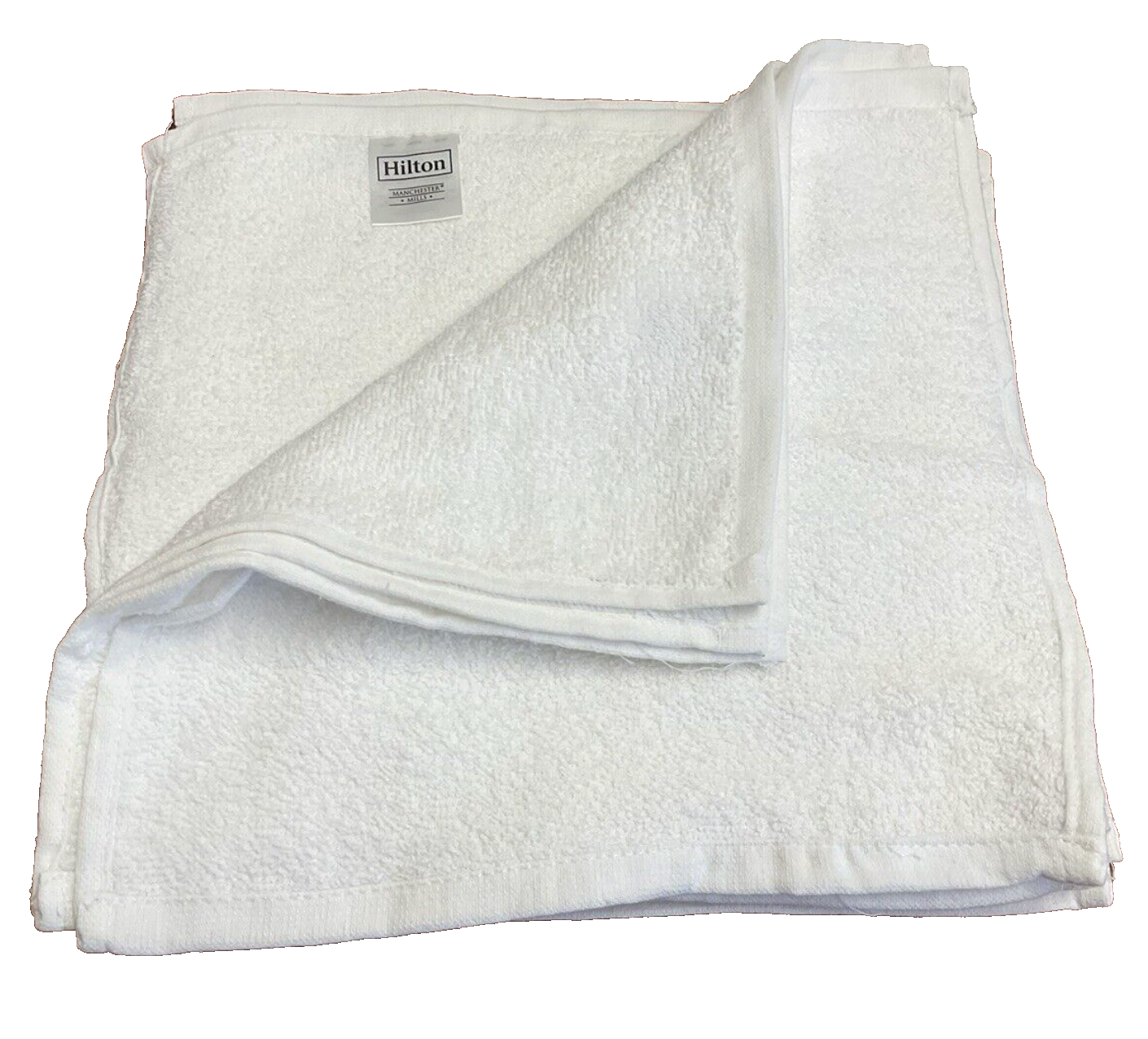 24 Hilton Sobel Westex White Washcloths 100% Cotton 12” x 12” New & Sealed