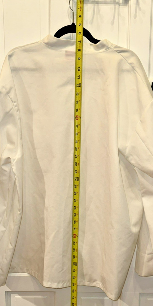 Chef jacket made in USA Traditional Chef Coat White 100% Midweight Cotton 3XL