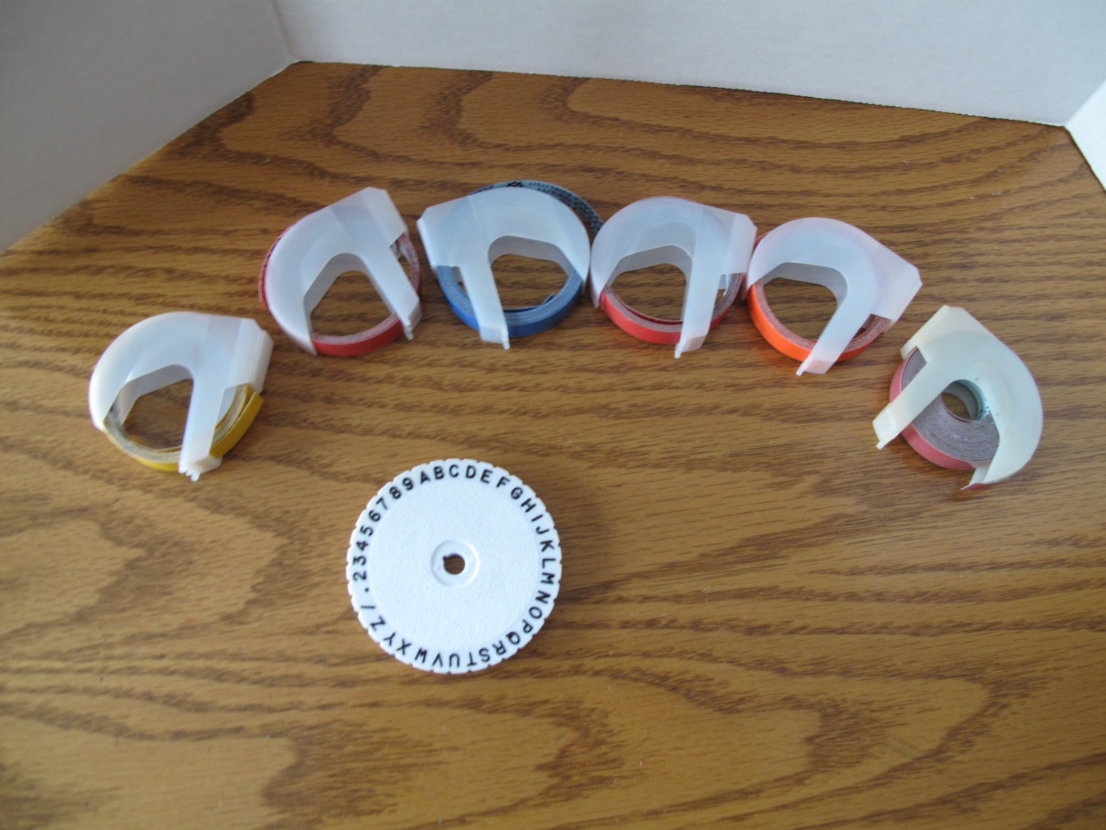 Vintage DYMO Embossing Wheel & Lot of 3/8" Labeling Tape