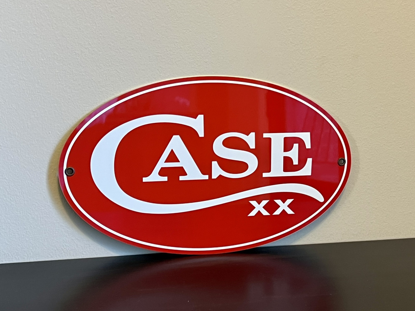 13” Case Cutlery Vintage Style oval Metal Sign Knives