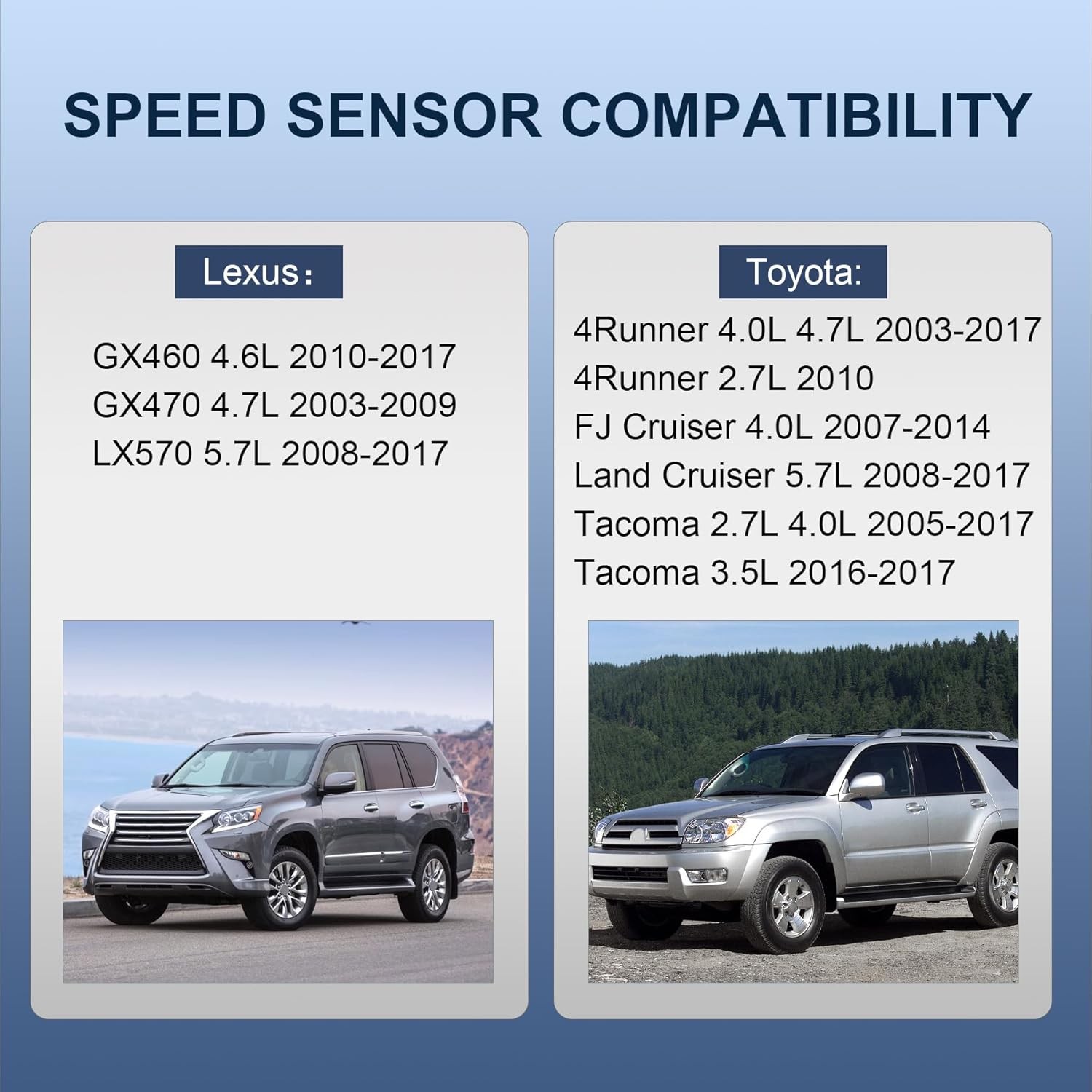 89542-04020 ABS Wheel Speed Sensor 2 pcs Replacement for Toyota Tacoma 05-20, fo