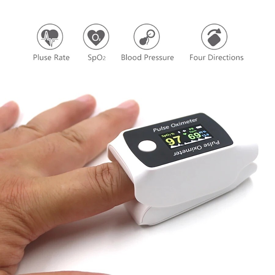 New 2 in 1 Smart Pulse Fingertip Oximeter with Blood Presure SpO2 PR PI SYS DIA