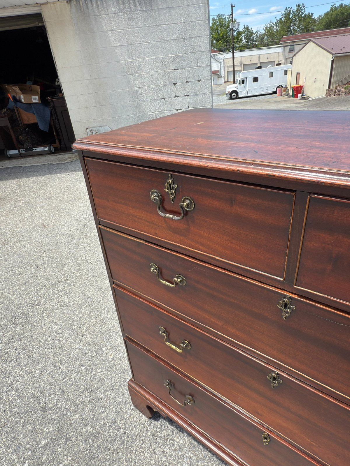 antique Chippendale georgian chest dresser 18th small period mahogany