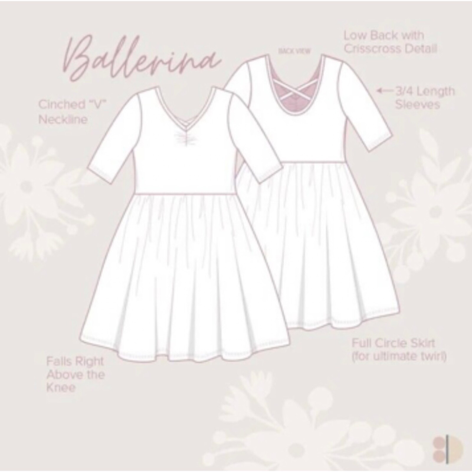 Dot Dot Smile NWT Girl’s Size 3/4 Red Geometric Print Ballerina Twirl Dress