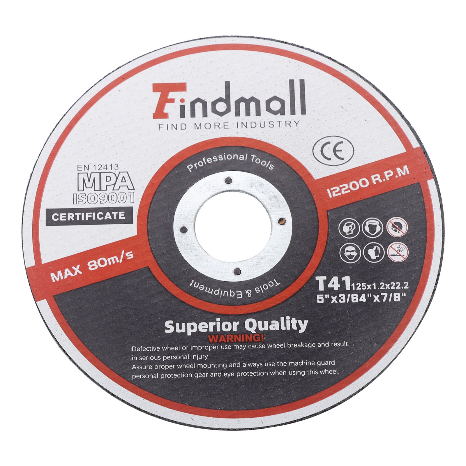 50 Pack 5"x.045"x7/8" Cut-off Wheel - Metal & Stainless Steel Cutting Discs