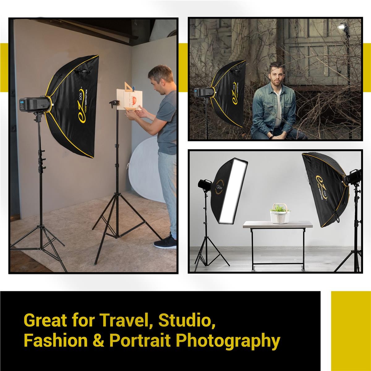 Glow Glow EZ Lock 12x36" Quick Strip Rectangular Bowens Mount Softbox w/External