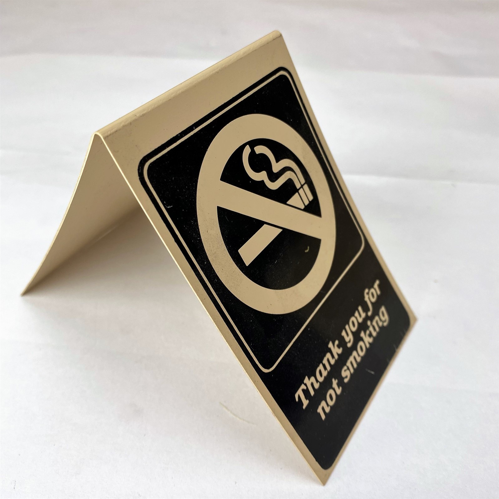 Lot of 6 THANKS FOR NOT SMOKING Table Tent Signs Double Sided Restaurant Vintage