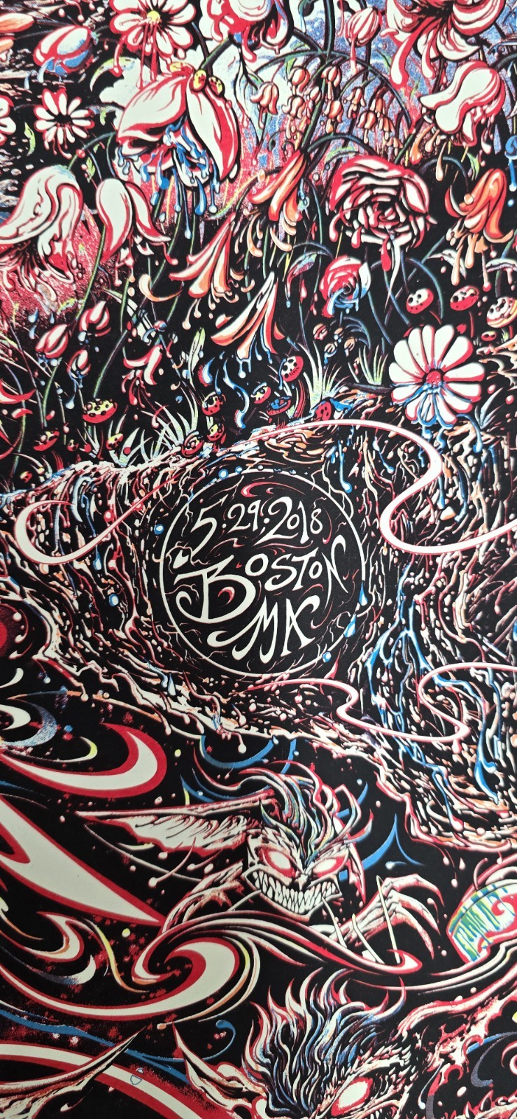 PRIMUS Signed Poster Boston MA Blue Hills Bank Pavilion 5-29-18 Miles Tsang