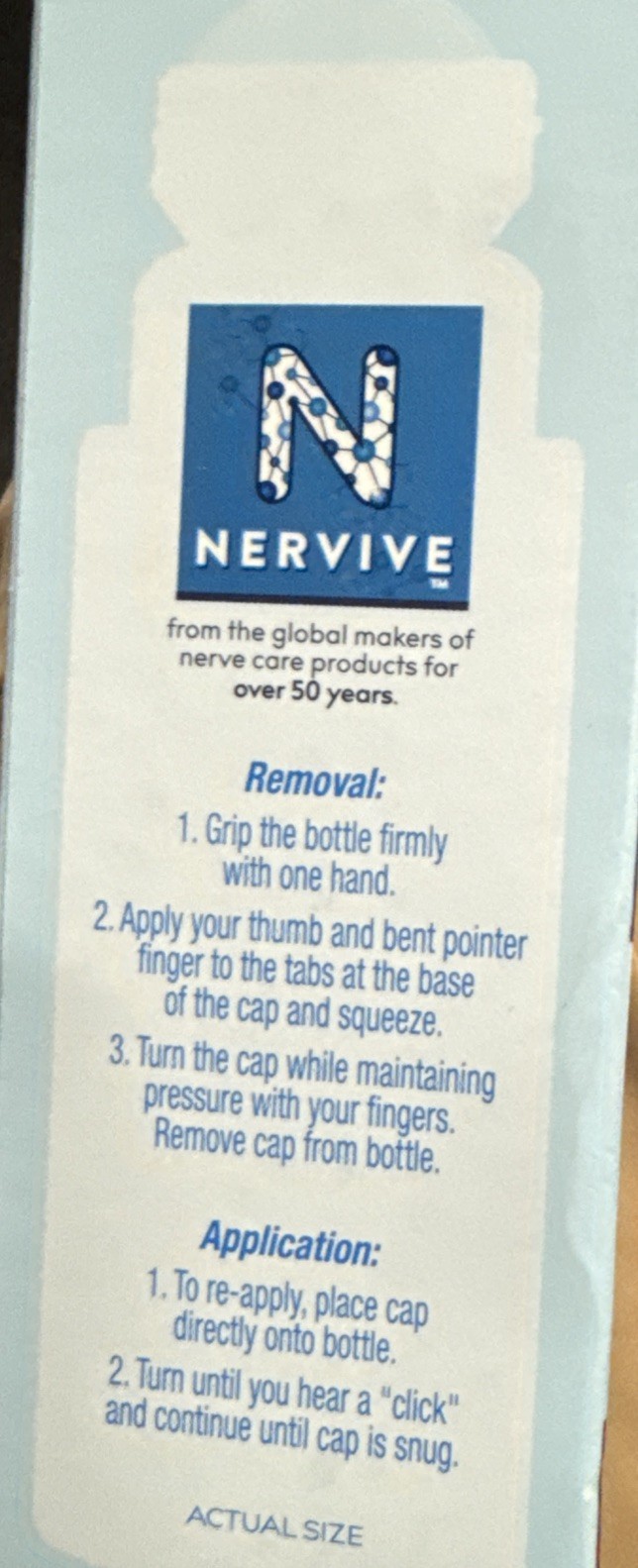 Nervive Nerve Care, Pain Relieving Roll On Liquid, Max Strength No-Mess Topical.