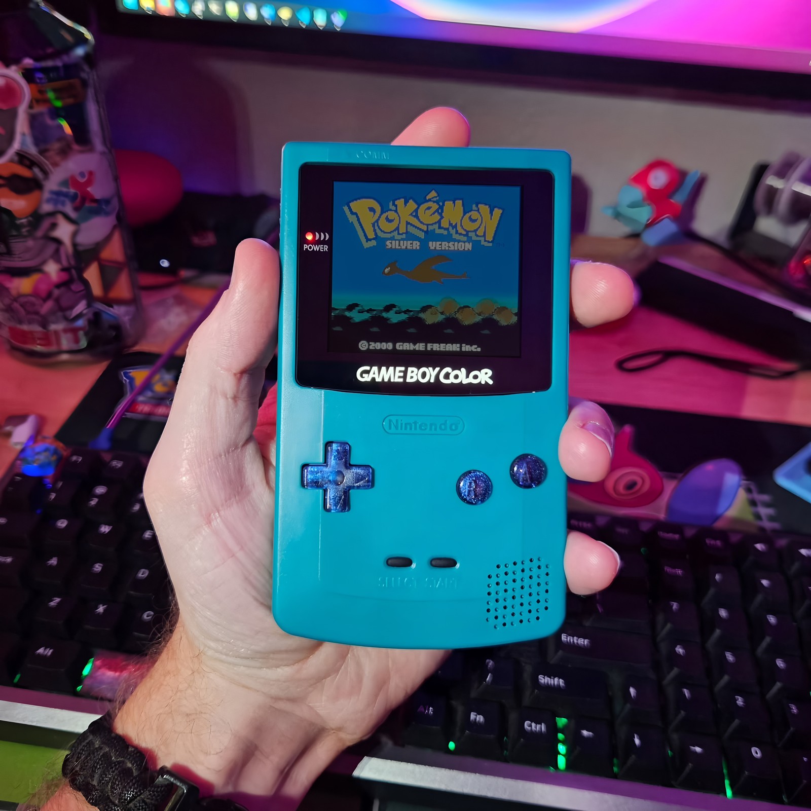 Nintendo Game Boy Color Console GBC Handheld Cleaned Tested New CaseRenewed Teal