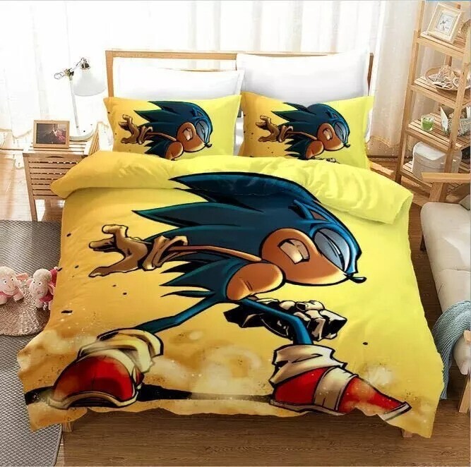 Sonic the Hedgehog Bedding Set – Single, Double, Queen, King Bedding Set for Kid
