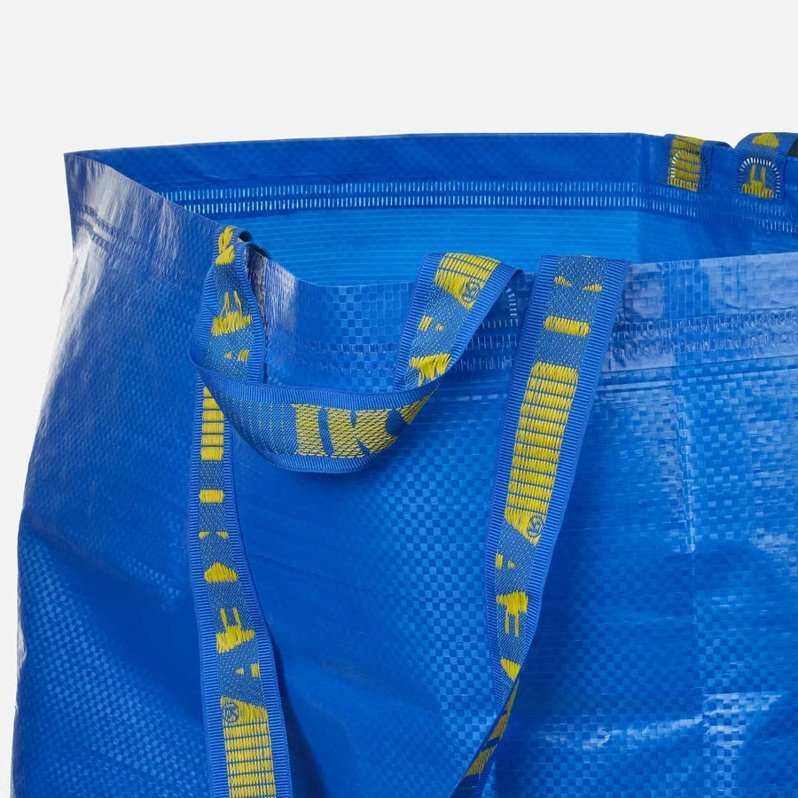 Large Size IKEA Shopping Bag Blue Sturdy Laundry Grocery Durable- Frakta 19Gal