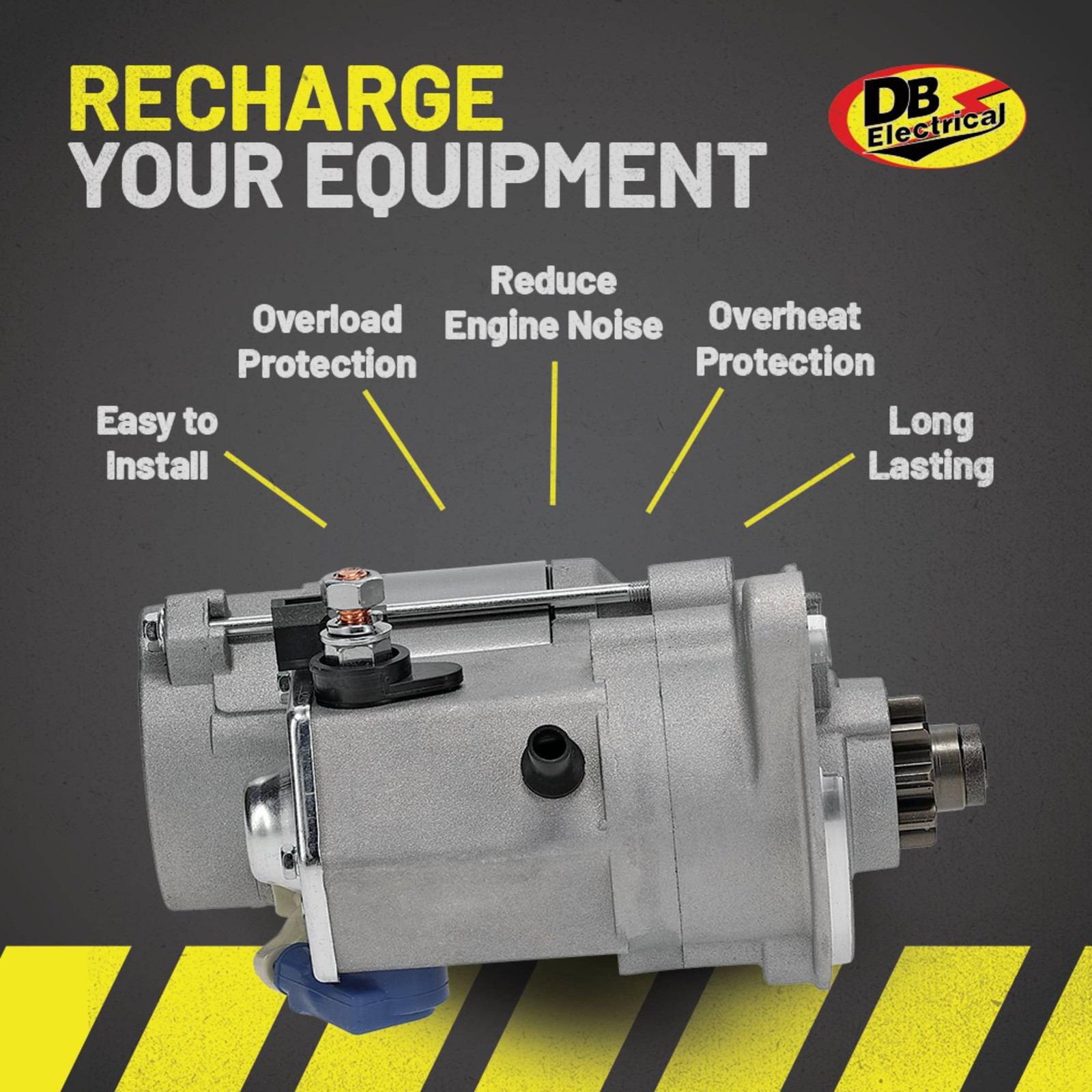 Starter for Kubota Tractor L2350F L235DT L235F L245 L245DT L245HC