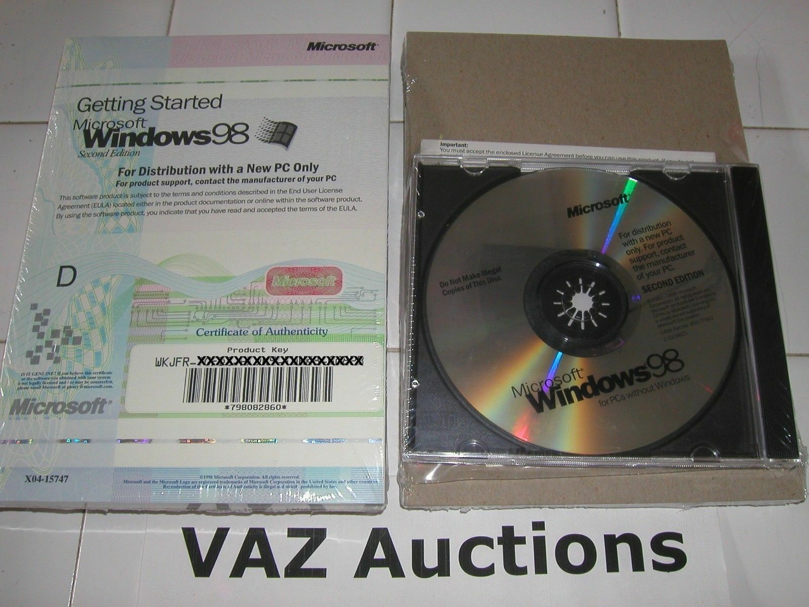 MICROSOFT WINDOWS 98 SECOND EDITION FULL OPERATING SYSTEM WIN 98 SE =NEW=