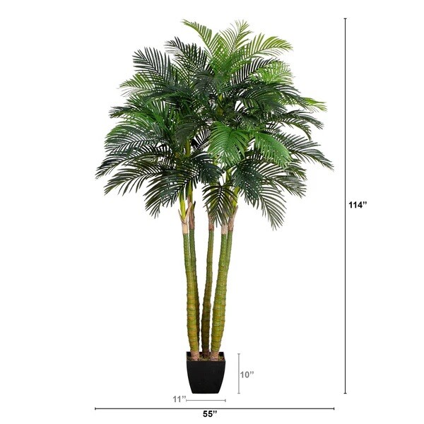 9.5’ Giant Five Stalk Artificial Areca Palm Tree Home Decor. Retail $499