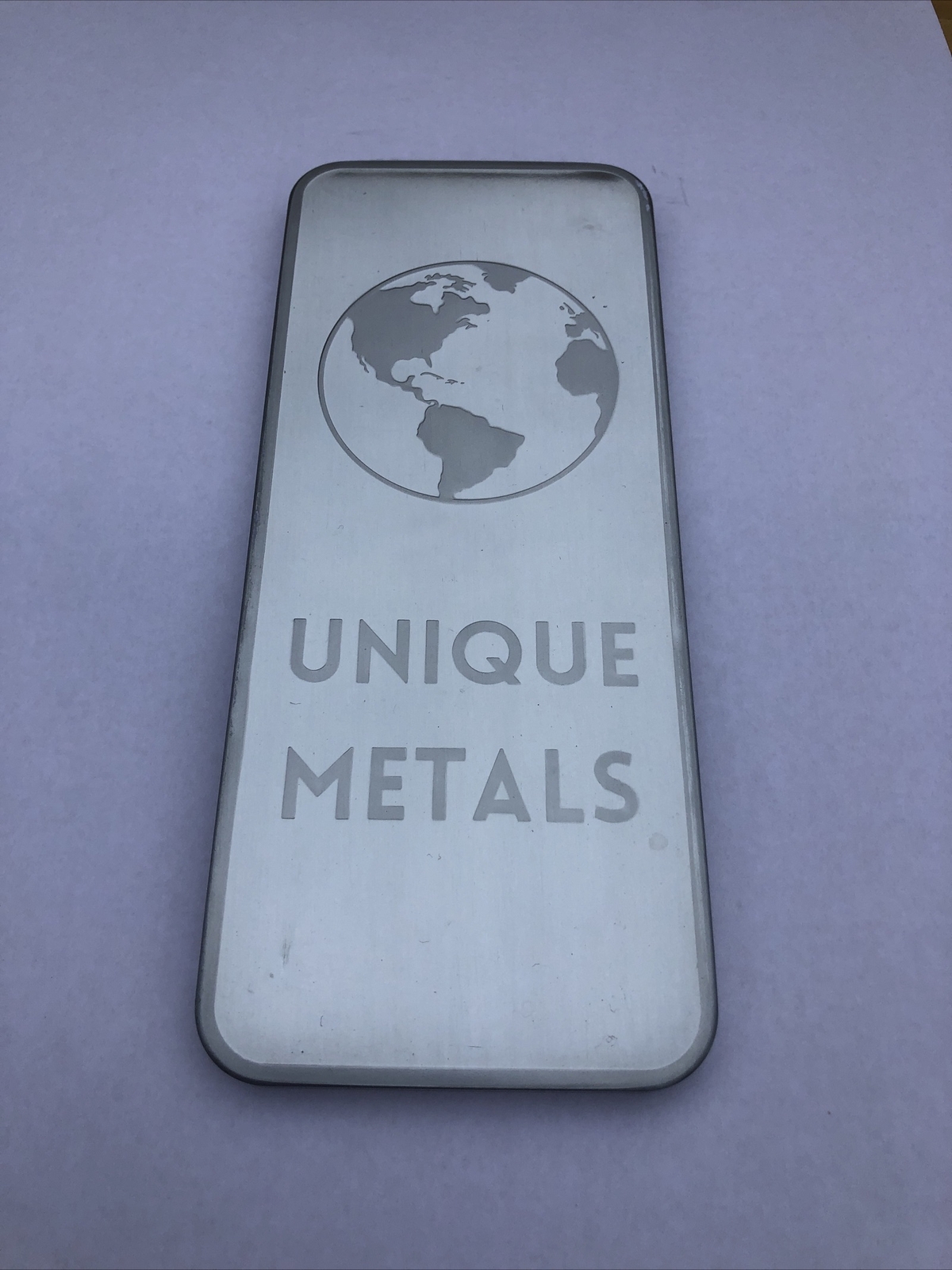 1 (One) Pound .999 Zinc Bullion Bar By Unique Metals