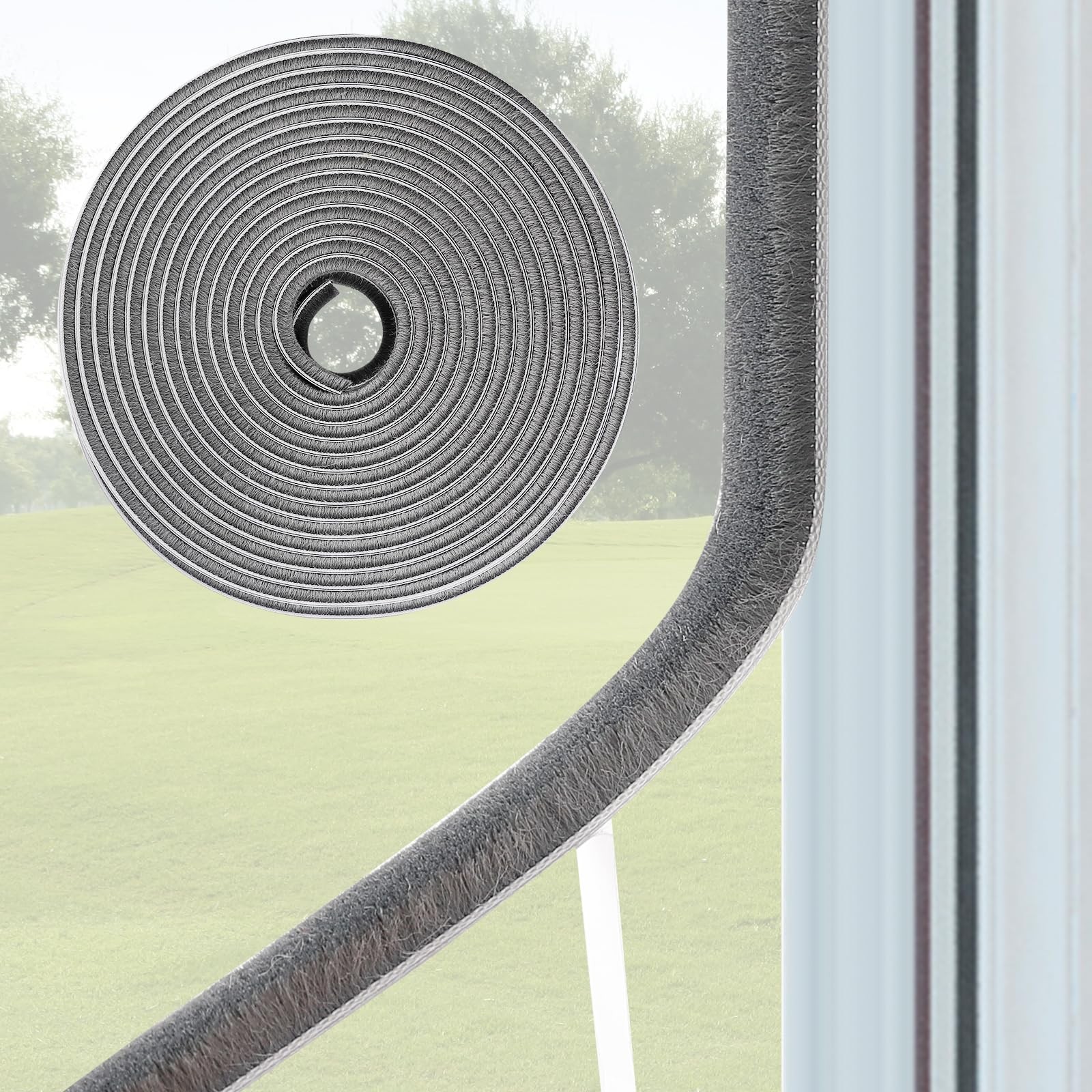 33 Ft Weather Stripping Door Seal. Self-Adhesive Soundproofing Weather Stripping