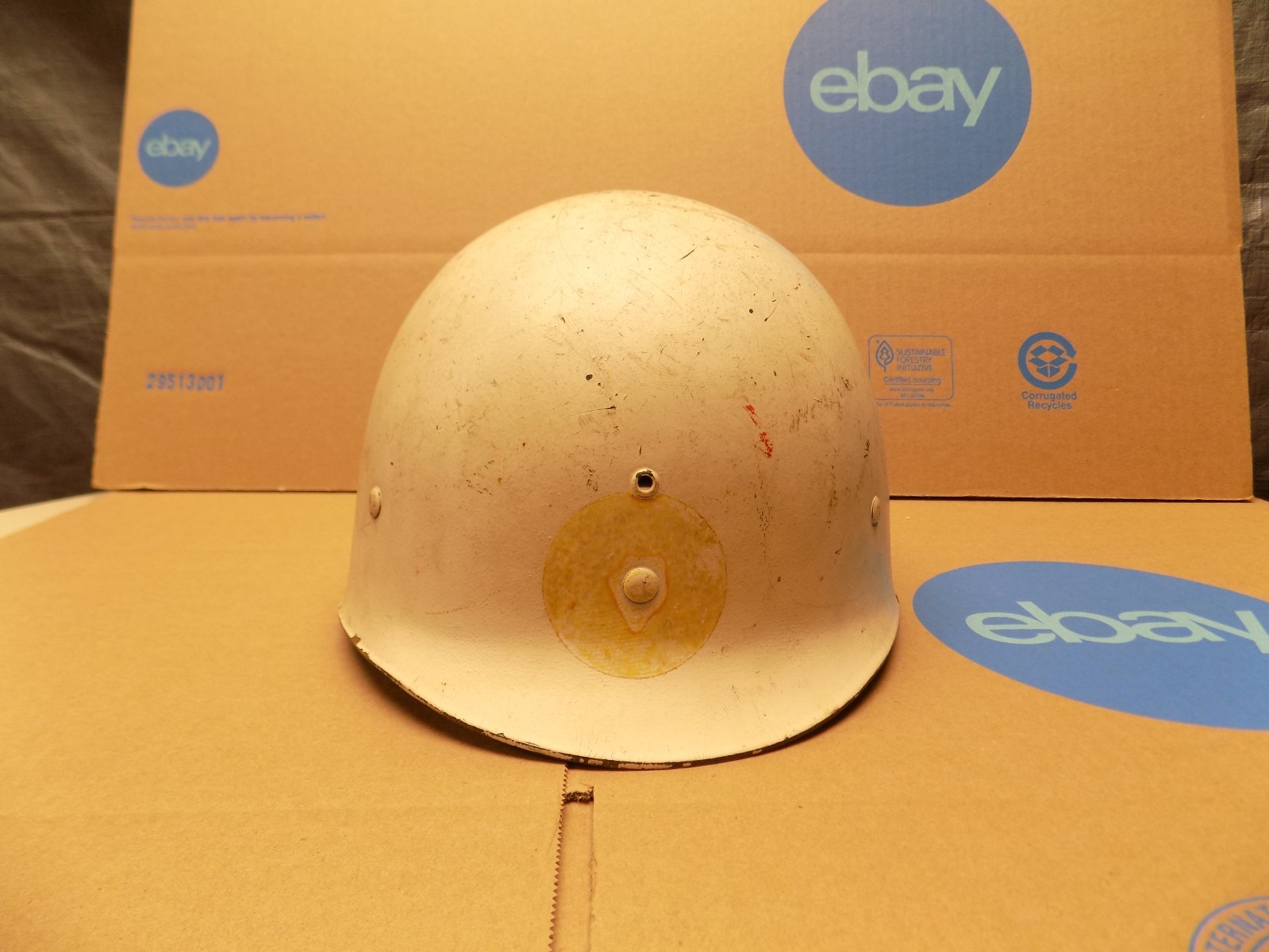 WW2 Era Mine Safety Appliance MSA US Military M1 Fiber Helmet Liner Painted