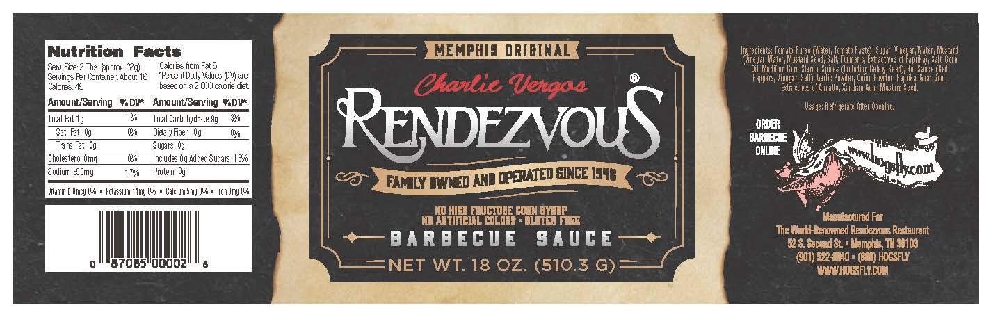 Charlie Vergos Rendezvous (Memphis) Famous Mild Barbecue Sauce Pack Of 2 & 3