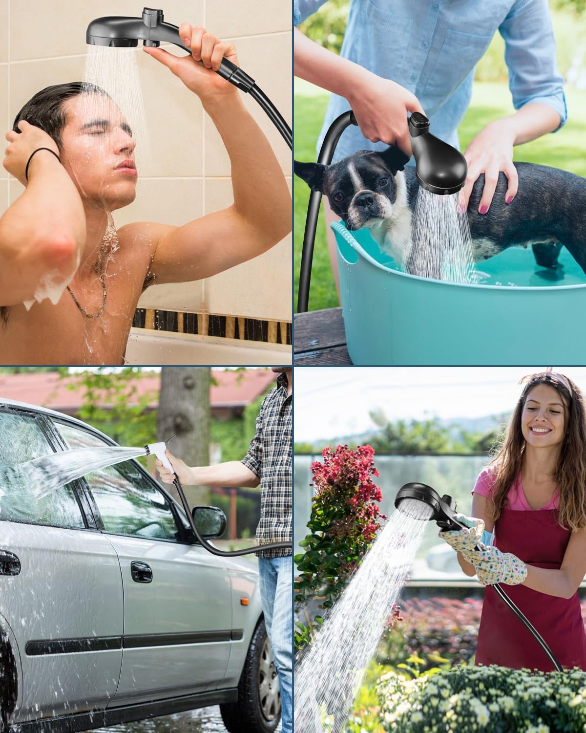 Ducha Portátil Para Camping Con Calentador De Agua 6000mAh Recargable En Oferta