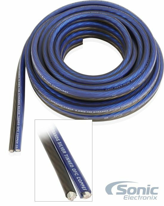 NVX XWS0820 20ft 8 Gauge AWG 100% OFC Audio Power Install Speaker Cable/Wire