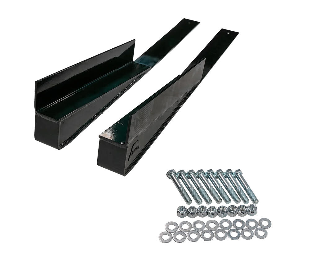 3.5"x4"x45" Black Fifth Wheel Frame Ramps w/ 4" Rise for Semi Trucks (Set of 2)