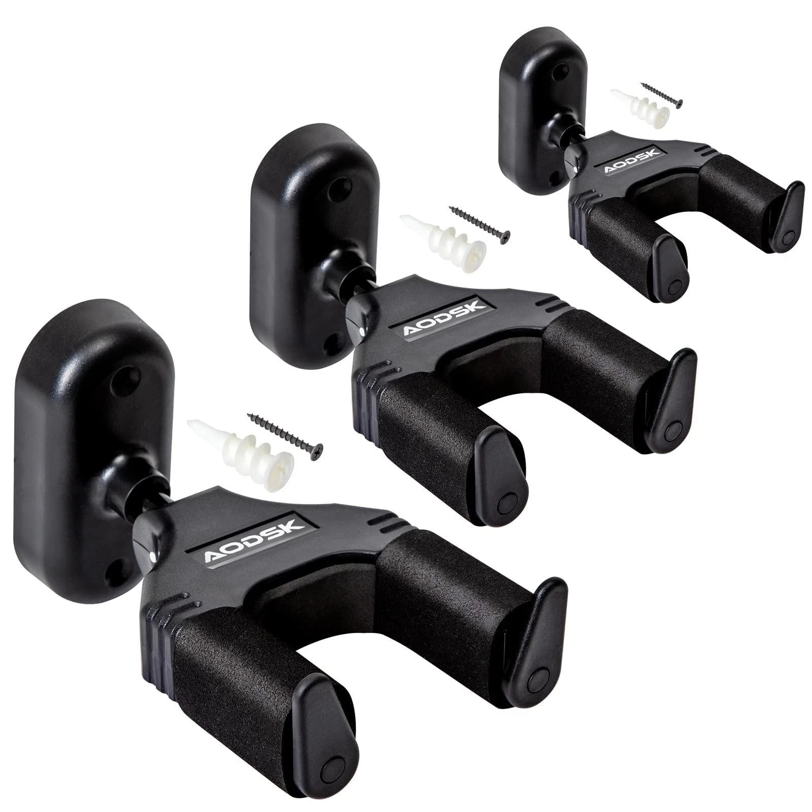 Guitar Wall Mount 3 Pack, Auto Lock Guitar Wall Hanger ,for Acoustic and Elec...
