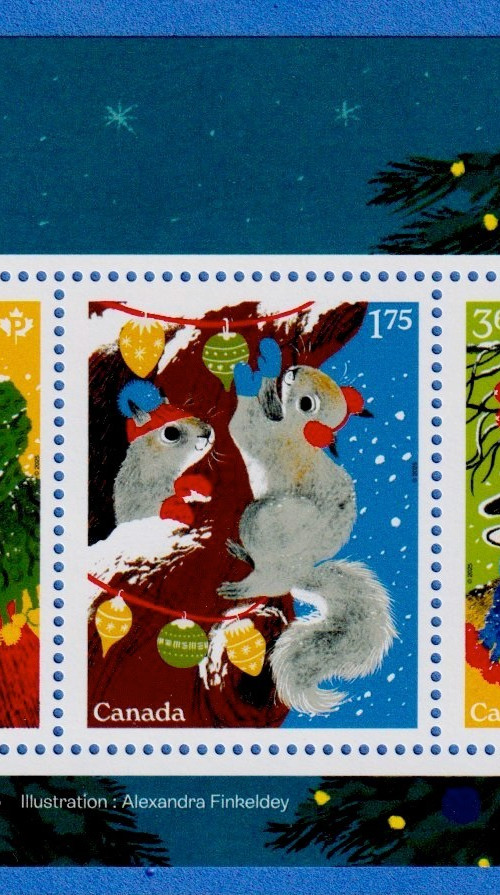 Canada Christmas 2025 " Holiday Tinsel Tales " Souvenir Sheet - MNH