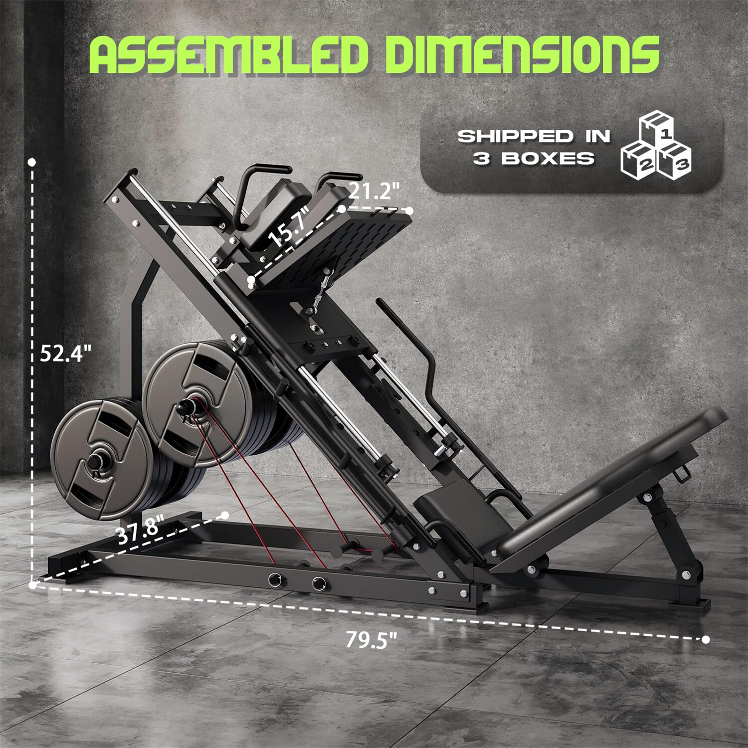 Leg Press Hack Squat Machine 2 in 1 Leg Press Machine for Home Gym Profession US