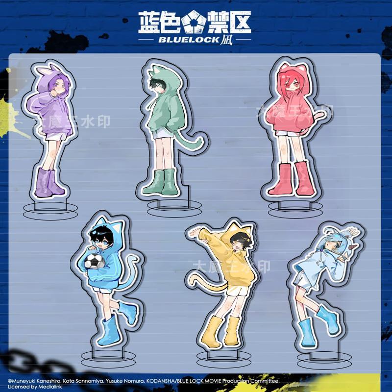 Mini 7cm BLUE LOCK Acrylic Stand Figure Plate Anime Decor Standing Sign Collect