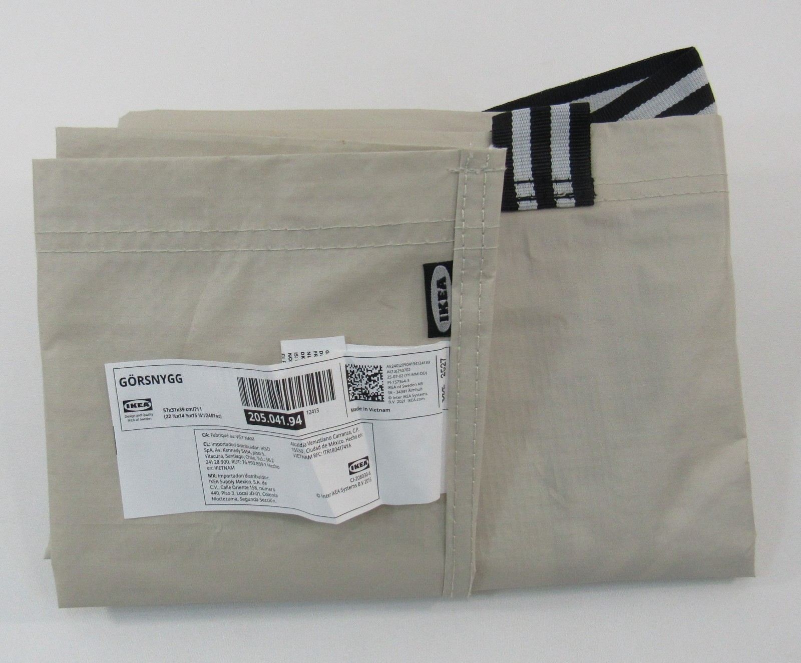 IKEA GÖRSNYGG Bag 2401 oz. Lt. Beige Large Reusable Tote Laundry Grocery Storage