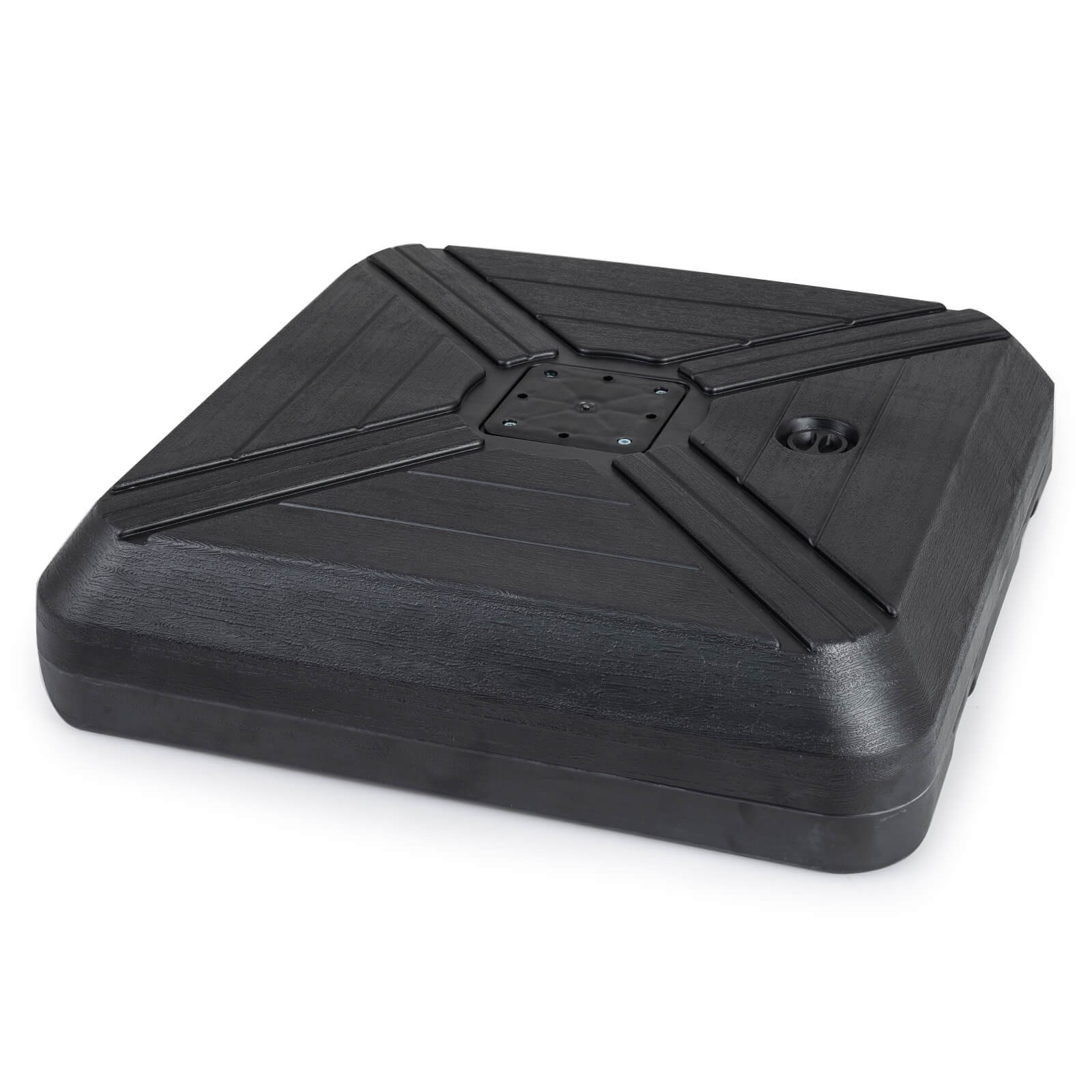 Cantilever Offset Umbrella Base w/Wheels, Metal Crossbar for Backyard & Poolside