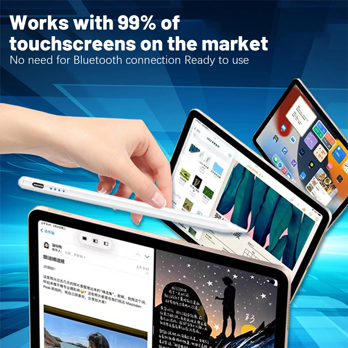 Universal Stylus Pencil For iPad iPhone Android Phone Tablet Capacitive Pen NEW