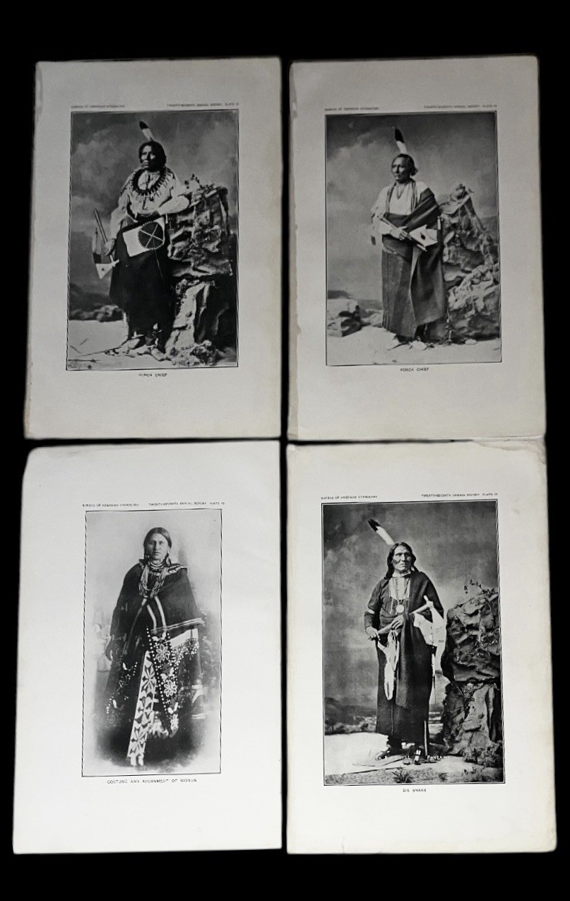 Lot of 25 Native American Indian 1905 Omaha Tribe Photograph Portraits 11.5x7.5