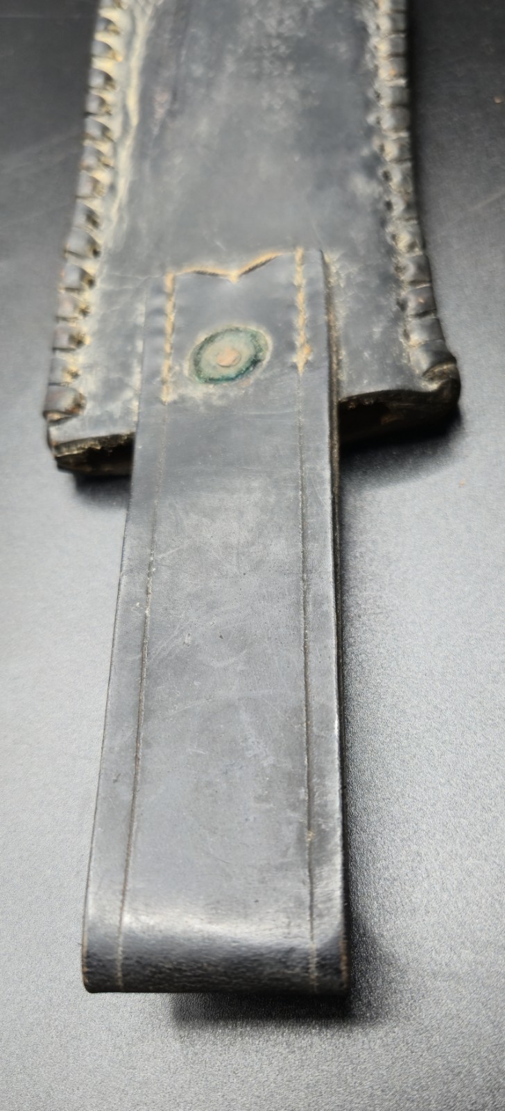 Antique Knife with Leather Sheath WWII Era Vintage Military Collectible