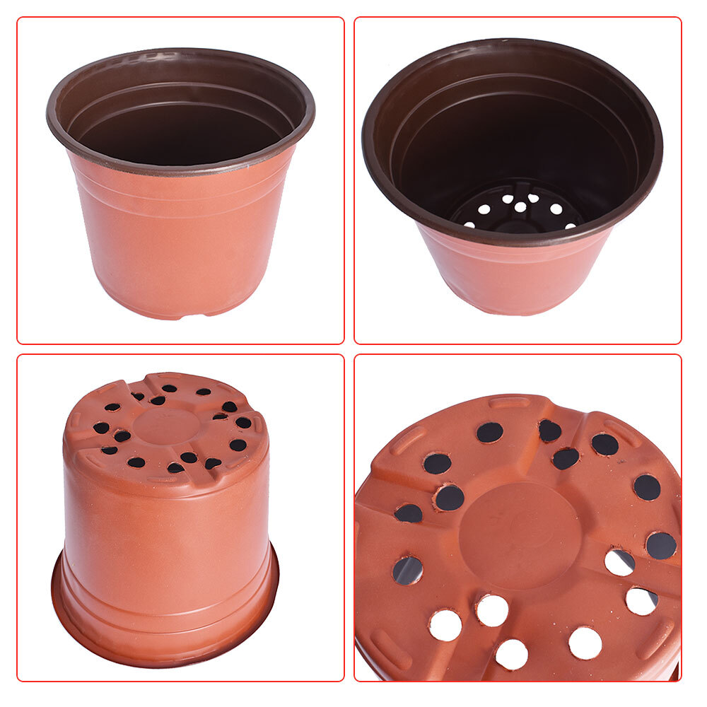 Plastic Plant Flower Pots Nursery Seedlings Pot Plant Container 100Pcs