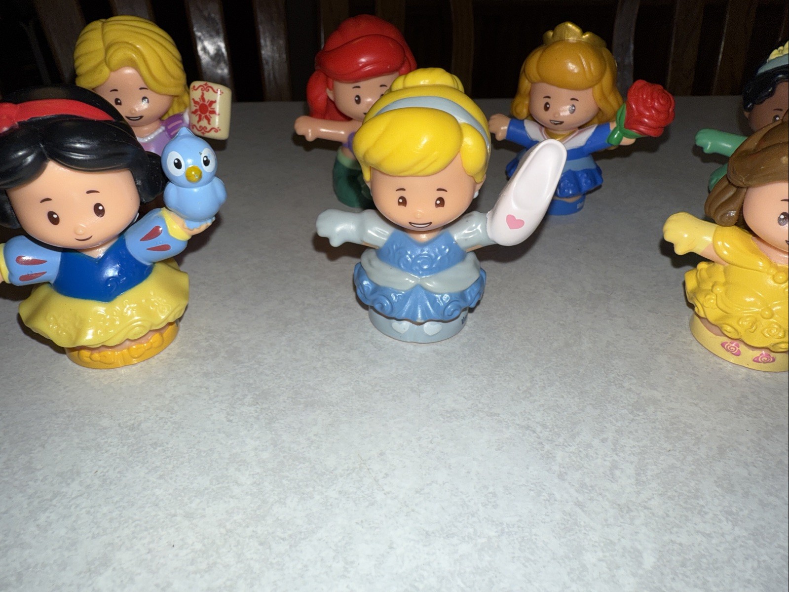 7 Little People Disney Princesses, Very Nice Condition