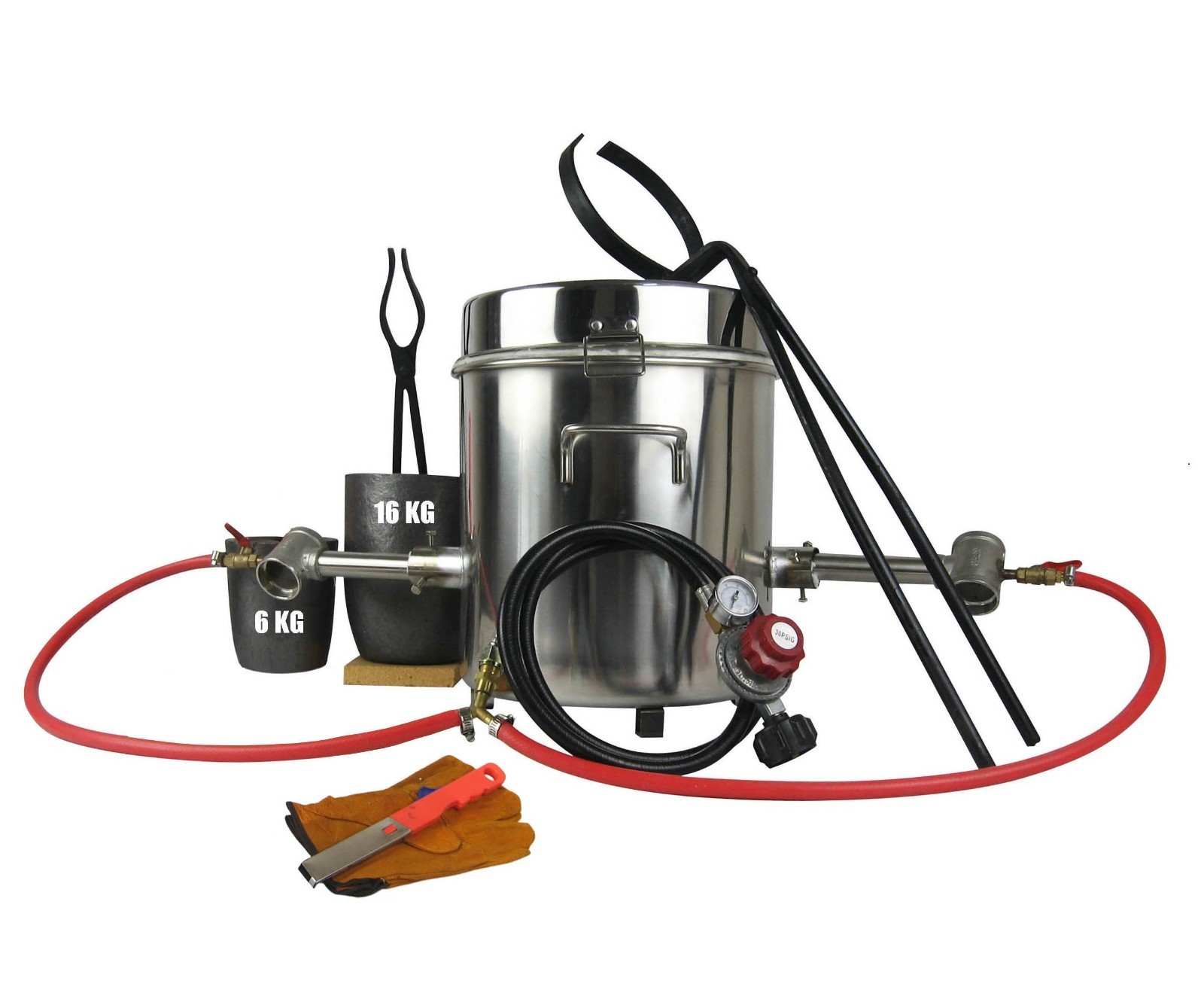 16KG Large Gas Metal Melting Furnace Smelting Kit Propane Melting Furnace